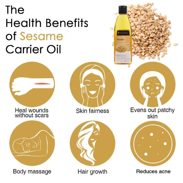 Soulflower Sesame Oil for Hair and Skin, 225ml
