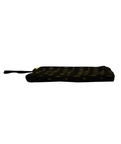 Eco-friendly Women's Ikat Printed Black Color Coin Pouch With Zip