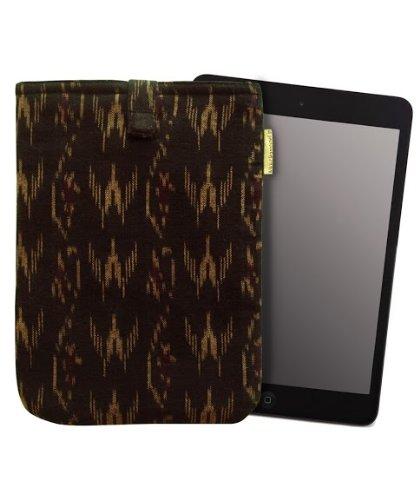 Ikat Print Tablet Sleeve (02) - Black and Cream