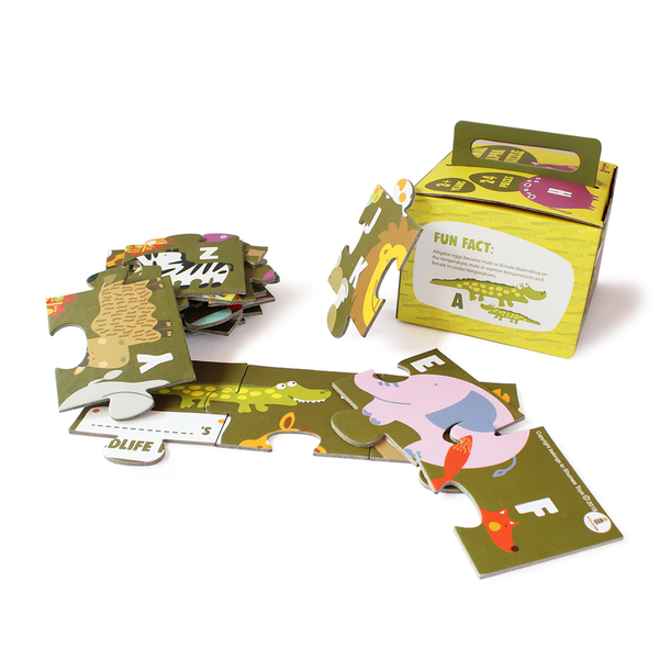 Animal Alpha Puzzle - 100% Safe, Natural & Eco-Friendly