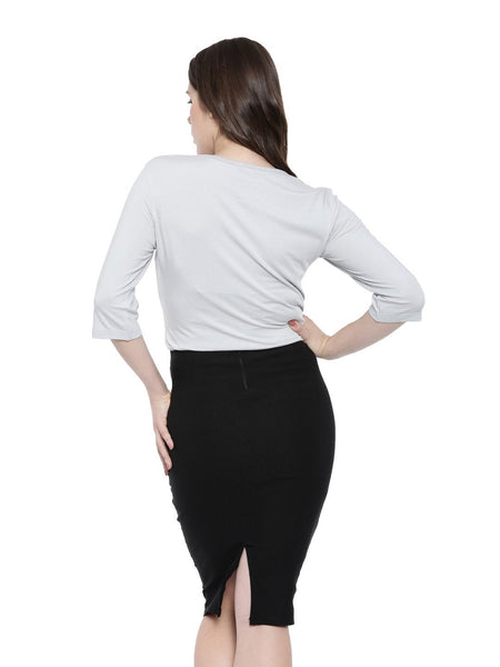 Womens Bamboo 3/4th Sleeve Round Neck Top - Harbour Mist (AWCT002M)