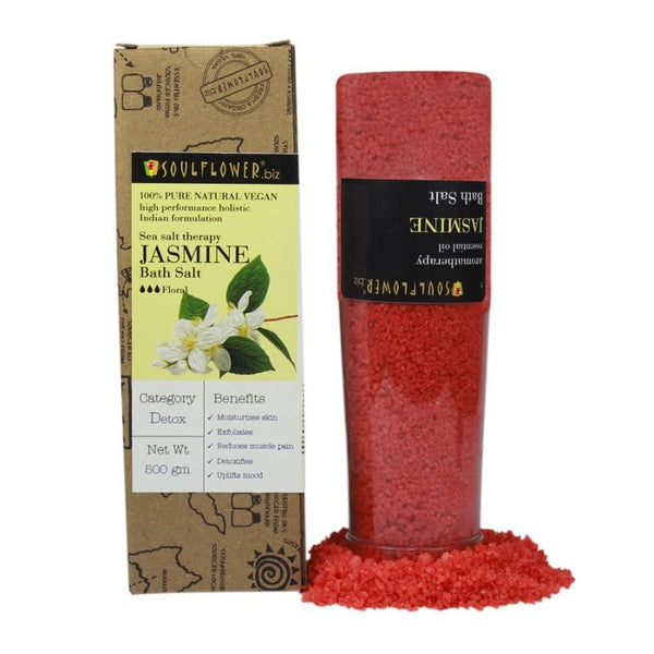 Soulflower Jasmine Bath Salt, 500g