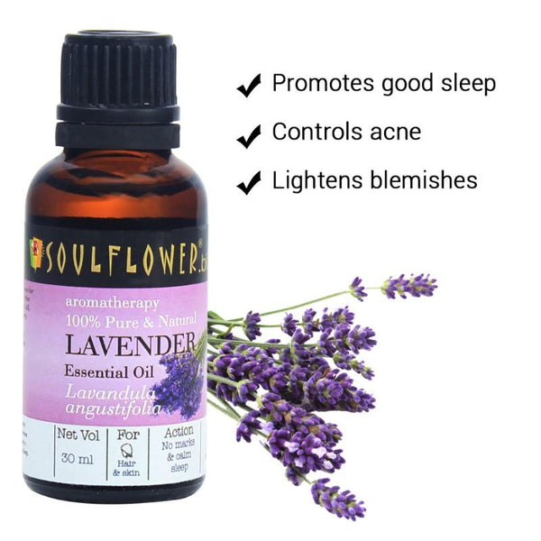 Soulflower Lavender Essential Oil for Hair and Skin, 30ml