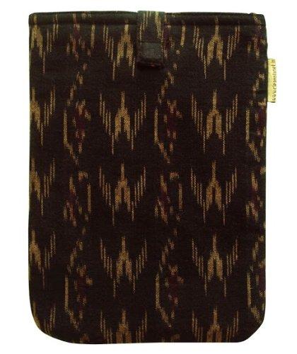 Ikat Print Tablet Sleeve (02) - Black and Cream