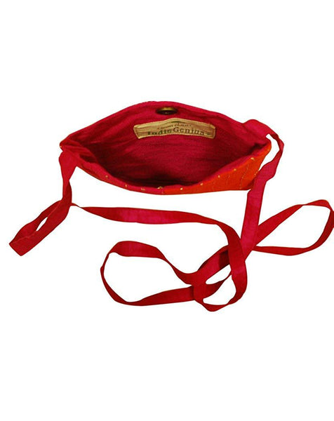Handcrafted Sling Bag (02) - Red and Green