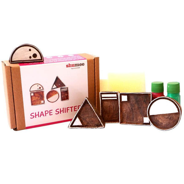Wooden Shape Shifter Stamp Set (Set of 5 blocks) - 100% Safe, Natural & Eco-friendly
