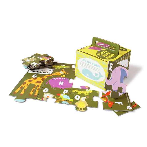Animal Alpha Puzzle - 100% Safe, Natural & Eco-Friendly