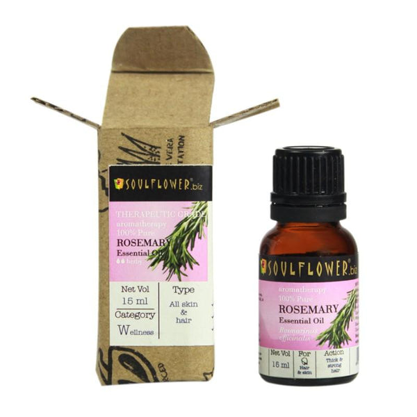 Soulflower Rosemary Oil for Hair and Skin, 15ml