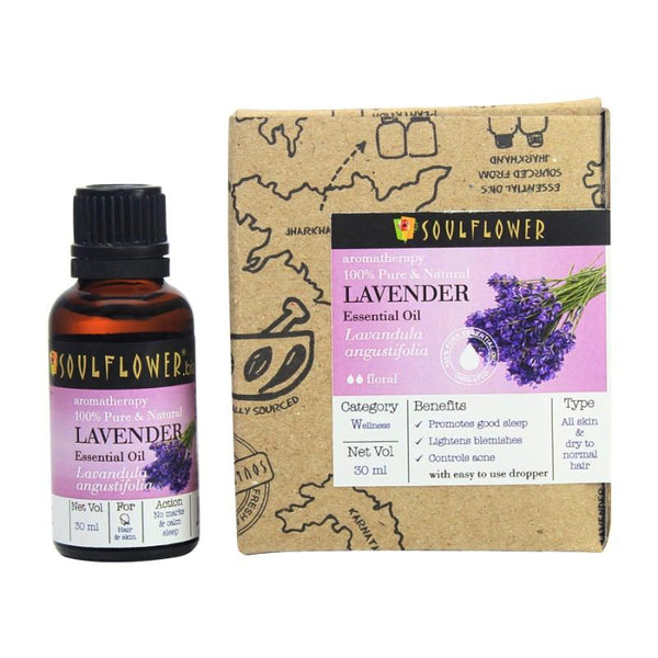 Soulflower Lavender Essential Oil for Hair and Skin, 30ml