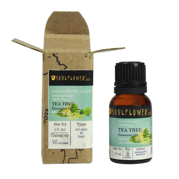 Soulflower Essential Oil Tea Tree Nett Vol, 15ml
