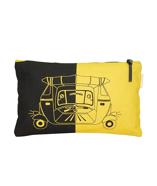 Eco-friendly Women's Pouch (Black and Yellow)