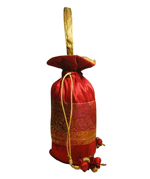 Traditional Potli (01) - Red and Gold