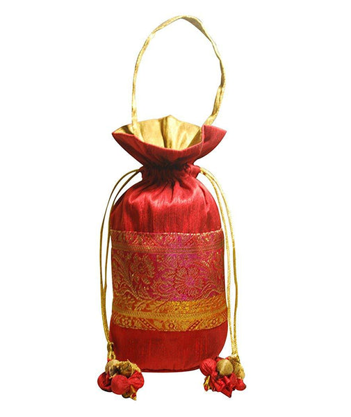 Traditional Potli (01) - Red and Gold