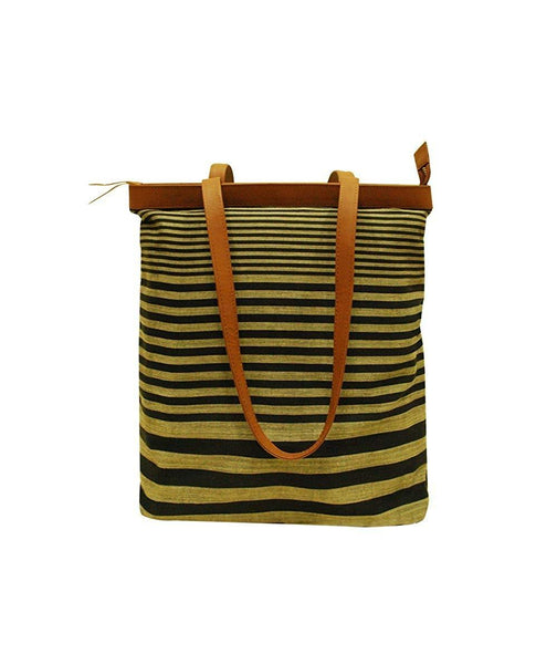 Tote Bag (04) - Yellow and Black Stripes