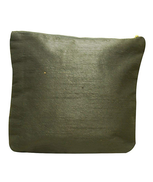 Varanasi Silk Clutch (01) - Black and Gold