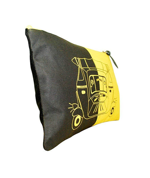 Eco-friendly Women's Pouch (Black and Yellow)