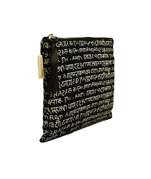 Mantra Pouch (03) - Black and White