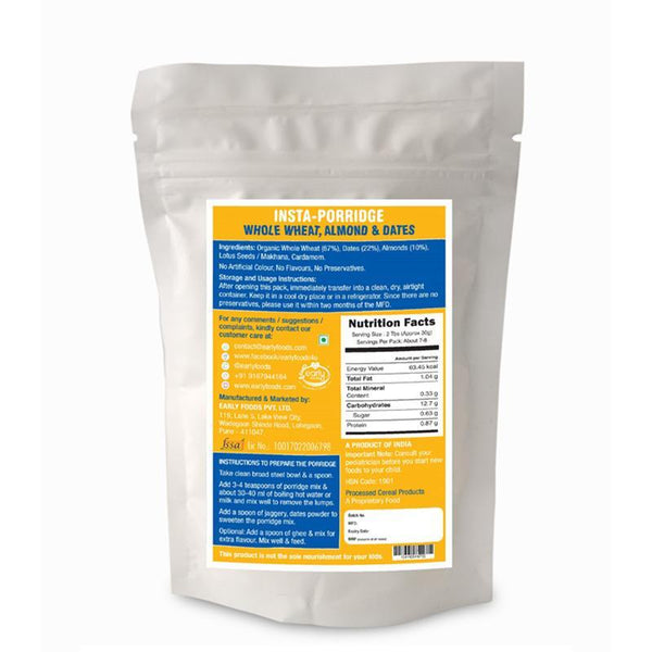 Trial Pack Combo - Organic & Fresh Porridge Mixes & Dry Dates Powder (Pack of 6), 50g each