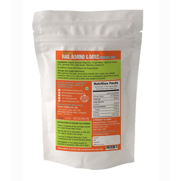 Trial Pack Combo - Organic & Fresh Porridge Mixes & Dry Dates Powder (Pack of 6), 50g each