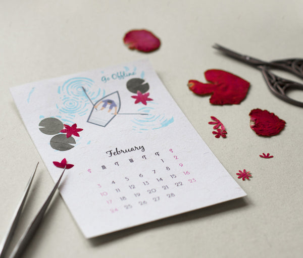 Floral Table Calendar Handmade By Women Artisans