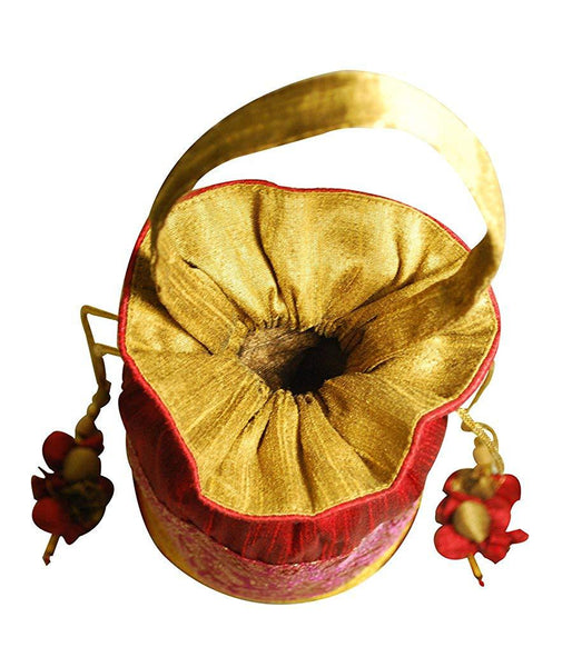 Traditional Potli (01) - Red and Gold