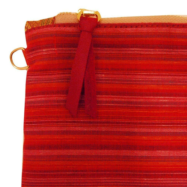 Handcrafted Pouch (02) - Red with Zari Trim