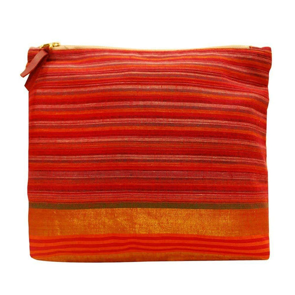 Handcrafted Pouch (01) - Red and Gold
