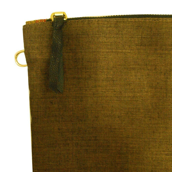 Handcrafted Pouch (03) - Brown and Gold
