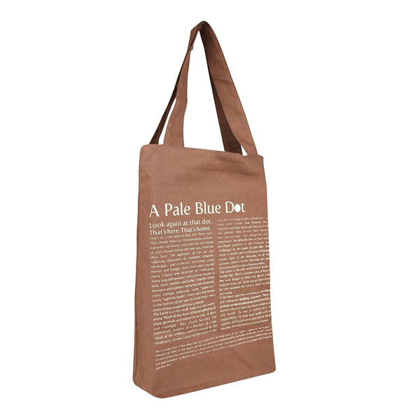 Eco-friendly Cotton Tote Bag - Pale Blue Dot (Brown)