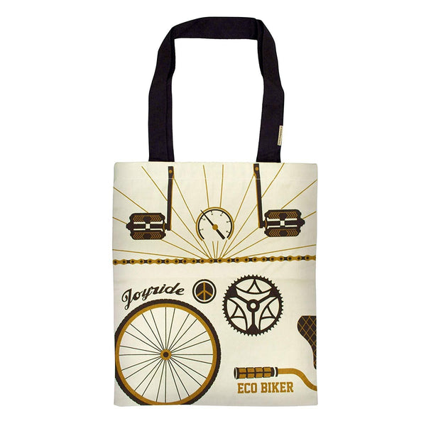 Eclectic Tote Bag (22) - Cream/ Black