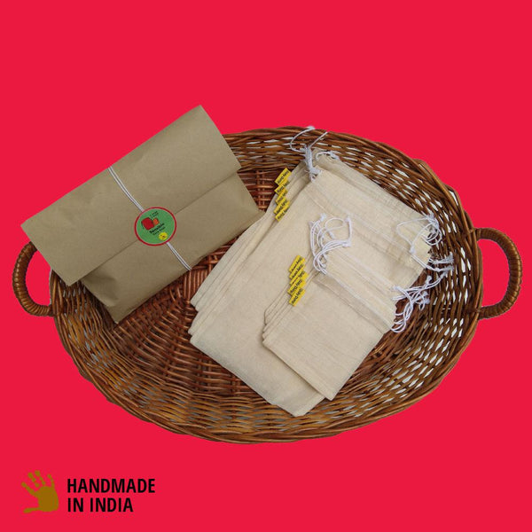 Reusable Kora Bags for Vegetables (Small) - Set of 10