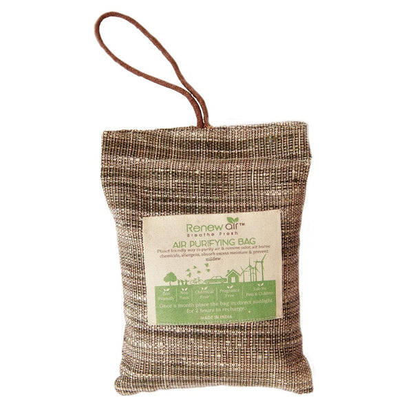 Natural Air Purifier with Activated Charcoal - Brown