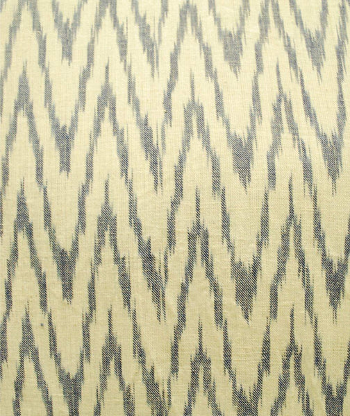 Tote Bag (07) - Grey and White Ikat Print