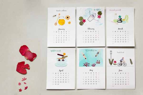 Floral Table Calendar Handmade By Women Artisans