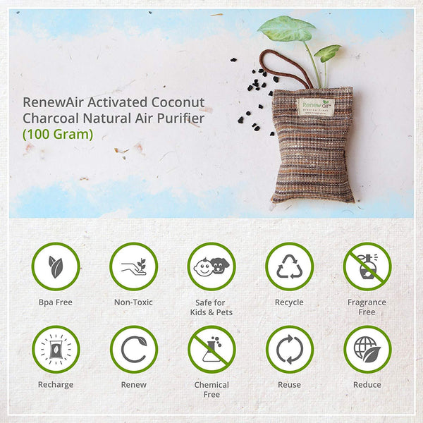 Natural Air Purifier with Activated Charcoal (Earthy Brown)