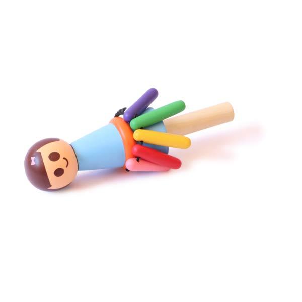 Wooden Baby Girl Rattle - 100% Safe, Natural & Eco-friendly