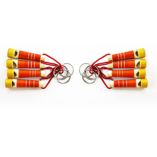 Handcrafted Wooden Whistle Toys made by Traditional Artisans (Pack of 8)