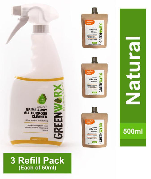 All Purpose Cleaner Combo  (Spray Bottle and 3 Refill Pouches), 340g