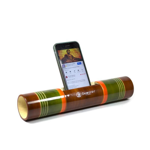 Electricity-Free Natural Ivory Wood Speaker/ Amplifier - Classic Conical Transition - Multicoloured