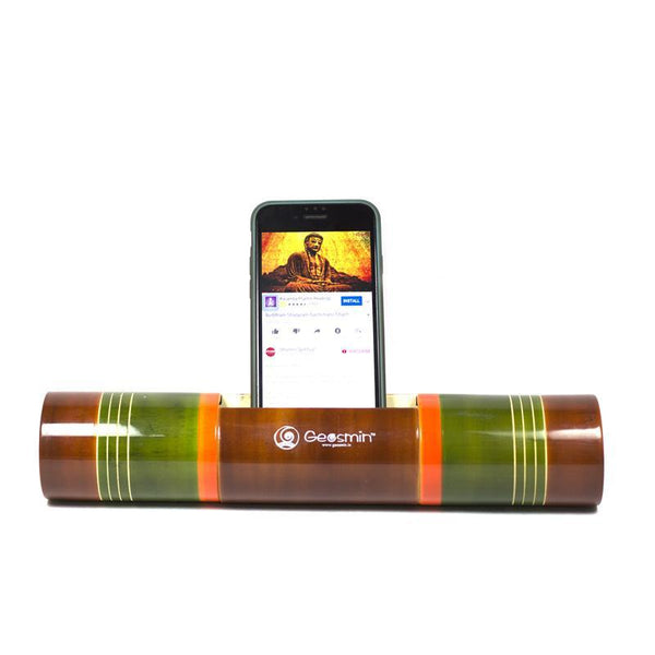 Electricity-Free Natural Ivory Wood Speaker/ Amplifier - Classic Conical Transition - Multicoloured