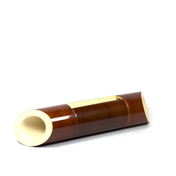 Electricity-Free Natural Ivory Wood Speaker/ Amplifier - Classic Wedge Cut - Brown