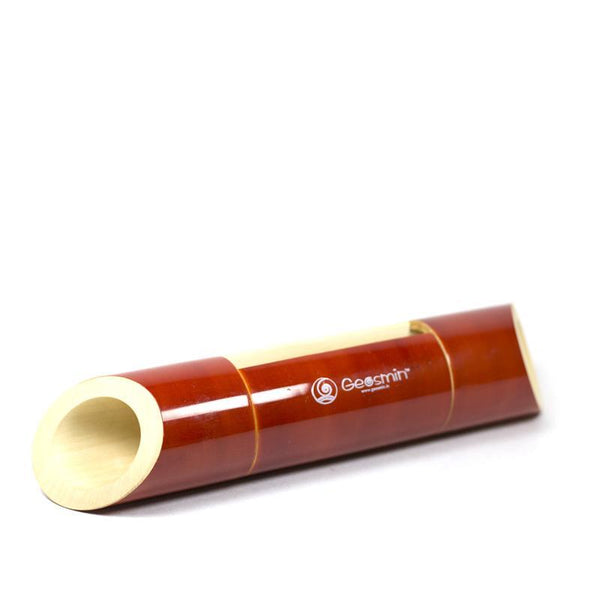 Electricity-Free Natural Ivory Wood Speaker/ Amplifier - Classic Wedge Cut - Red