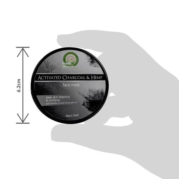 Activated Charcoal and Hemp Natural Face Mask, 50g