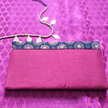 Naturally Dyed Black Ajrakh Clutch
