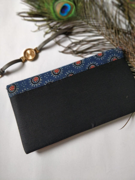 Naturally Dyed Blue Ajrakh Clutch