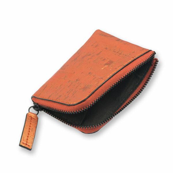 Cork Fabric Women's  Aki Compact Wallet - Sunset