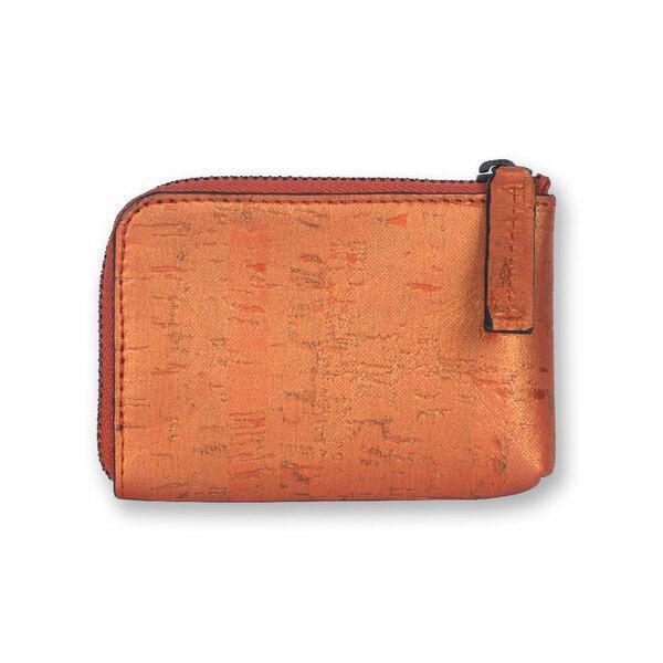 Cork Fabric Women's  Aki Compact Wallet - Sunset