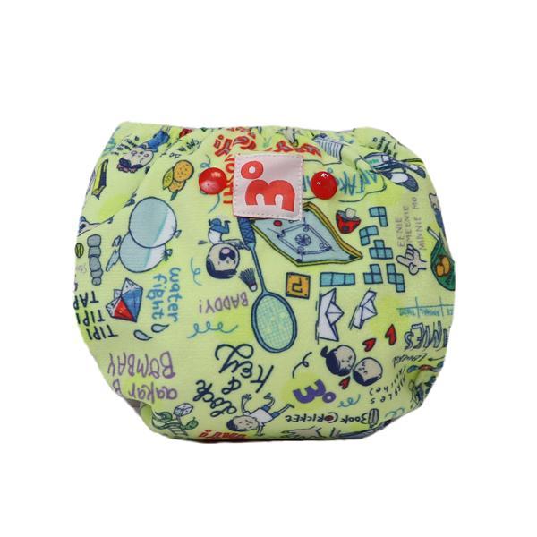 All-in-One Reusable Cloth Diaper with 2 Organic Cotton Dry Feel Soakers [Day & Night Use] - Doodle Love