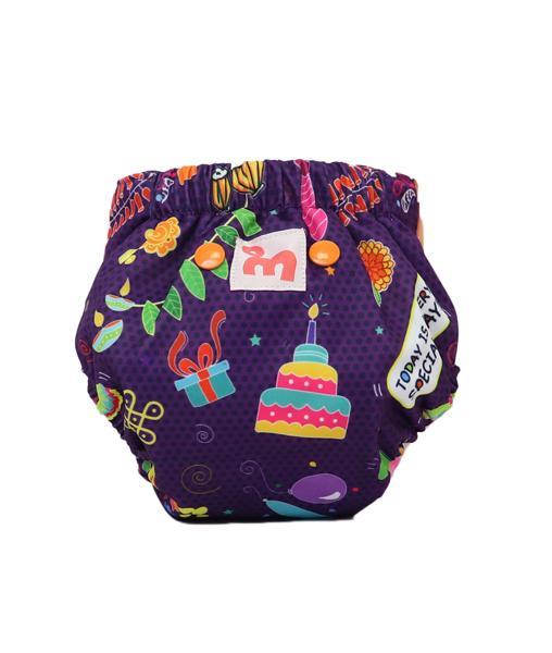 All-in-OneReusable Cloth Diaper with 2 Organic Cotton Dry Feel Soakers [Day & Night Use] - Festoon