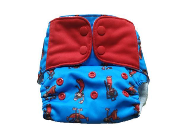 All-in-One Reusable Cloth Diaper with 2 Organic Cotton dry feel soakers [Day & Night Use]- Hip Hop Aunty